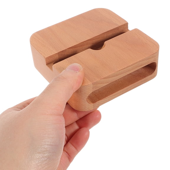 NIAIZEK Beige Wooden Passive Phone Amplifier Stand, Natural Sound Amplifier for Smartphones, Mobile Speaker