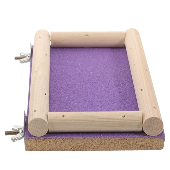 NIAIZEK Violet Wooden Hamster Springboard and Bird Perch Platform for Parrot Cage Accessories
