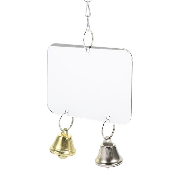 NIAIZEK Bird Toy Parrot Acrylic Mirror Rectangle for Home Use with Pet Birds 1Pcs