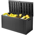 thumbnail image 1 of NIAIZEK Outdoor Lockable Waterproof 180 Gallon Resin Deck Box, Black, 1 of 7