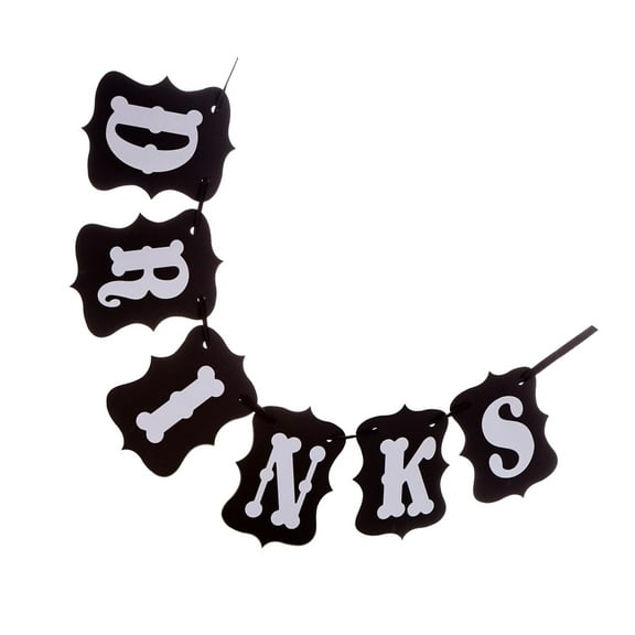 NIAIZEK White and Black Wedding Banners Paper Ribbon Party Hanging Decoration