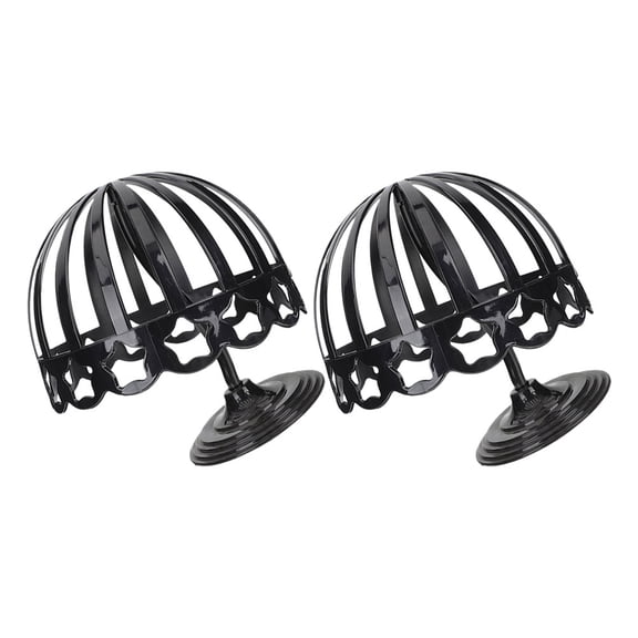 NIAIZEK 2Pcs Black Hat Storage Holder Plastic Rack for Cap Display and Retail Use