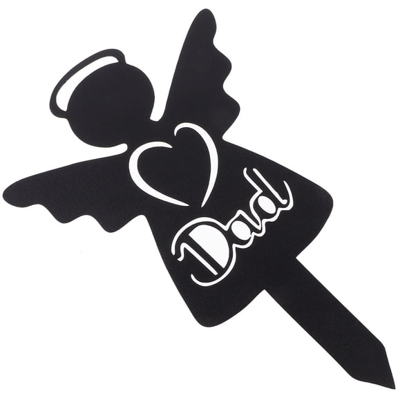 NIAIZEK Garden Memorial Plaque Iron Grave Marker Black 1Pack