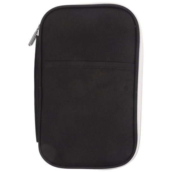 NIAIZEK Portable Document Bag Black Oxford Cloth with Zipper for Convenient Travel