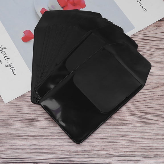 NIAIZEK Black PVC Pen Protector for Pocket Use AntiWear Scratch Resistant Pencil Case Suitable for Stationery 10 Pcs