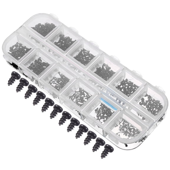 NIAIZEK Black Carbon Steel Self Tapping Screws Kit with Multiple Sizes for Home Repair