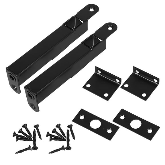 NIAIZEK Automatic Fire Safety Door Bolt Lock, Black Stainless Steel, 2 Pieces, Security Hardware for Home and Office