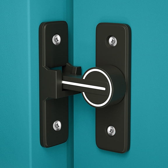 NIAIZEK Barn Door Latch 90 Degree Black Stainless Steel Night Light for Home Security