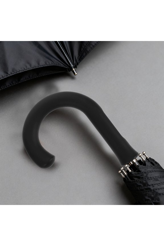 Black Folding Umbrella with Frame, Comfortable Non- Handle, and Easy Repair Design for Everyday Use