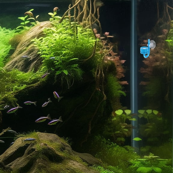 NIAIZEK Aquarium Plants CO2 Diffuser Aquarium CO2 Diffuser Aluminum Alloy Blue 1Set