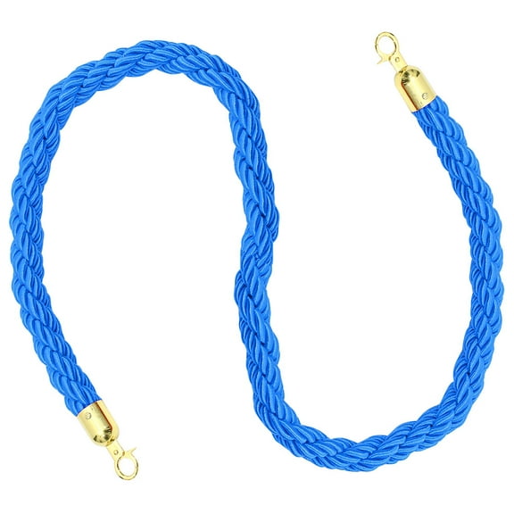 NIAIZEK Quick Setup Blue Queue Barrier Rope with Hooks for Temporary Crowd Control and Hanging