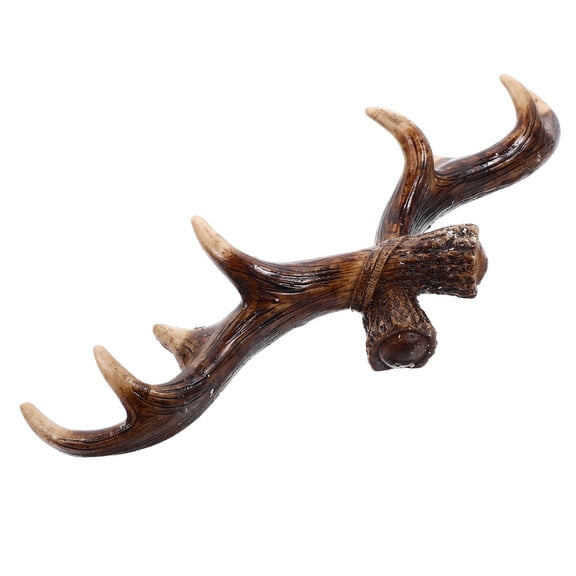 NIAIZEK Brown Resin Antler Wall Hook Decorative Coat Hook for Home Entryway