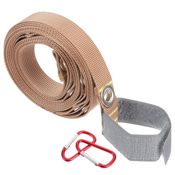 NIAIZEK Portable Brown Nylon Camping Strap Tent Rope Multi Function Clothesline