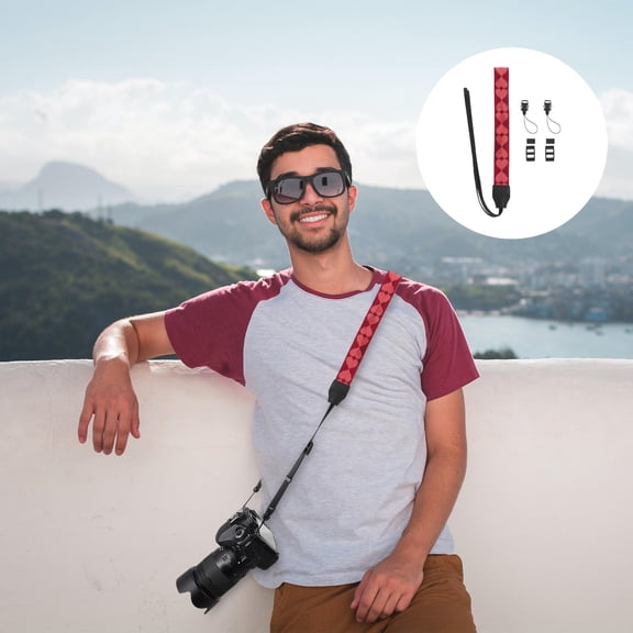 NIAIZEK Thin Camera Strap Polyester Lightweight Adjustable Assorted Colors for and Mirrorless Cameras 1 Piece