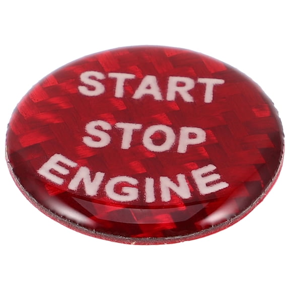 NIAIZEK Red Plastic Push Start Button Cover for Enhanced Night Driving