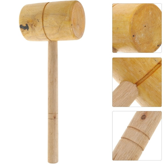 NIAIZEK Wooden Hammer Carpentry Tool Set, Wood Color Handle for Woodworking and Projects