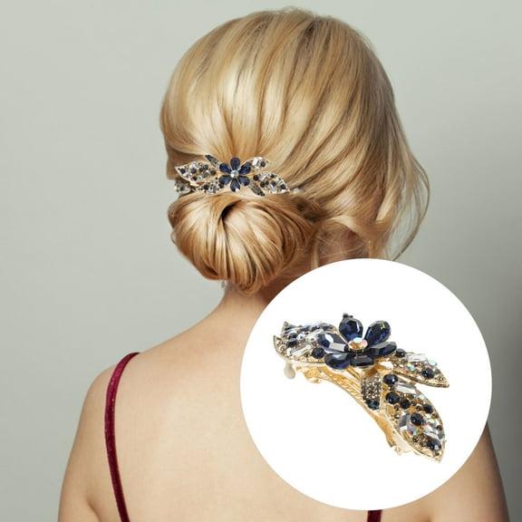 NIAIZEK Rhinestone Hair Clip for Women, Stylish Casual Hair Accessory for Half Up Hairstyles, 1 Piece