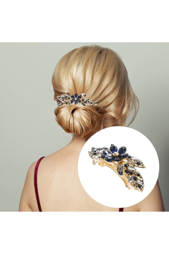 Rhinestone Hair Clip for Women, Stylish Casual Hair Accessory for Half Up Hairstyles, 1 Piece