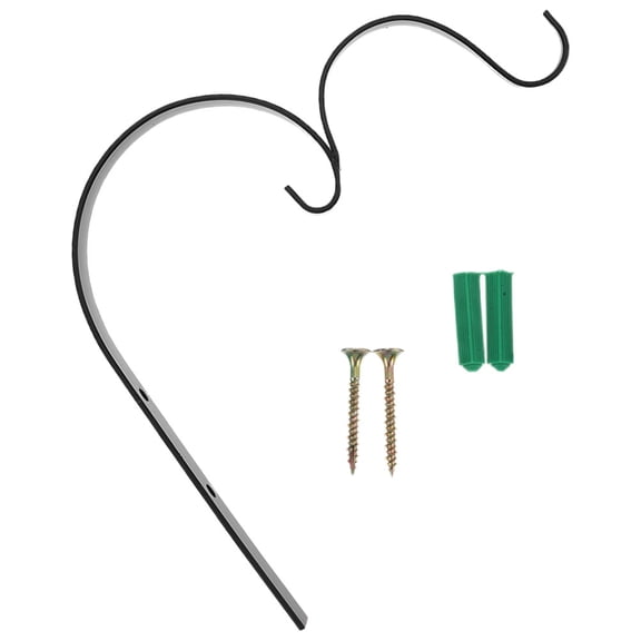 NIAIZEK Sturdy Black Metal Wall Hook for Hanging Plant Pots Lanterns and Bird Feeders