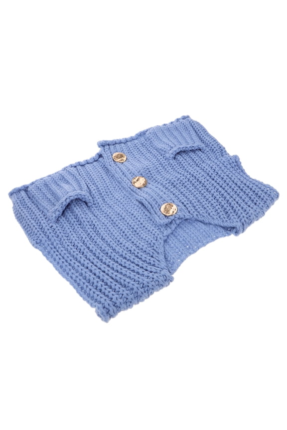 1Set Trendy Vest Sky-Blue Polyester Button Vest Top Women for Women Casual Day Out