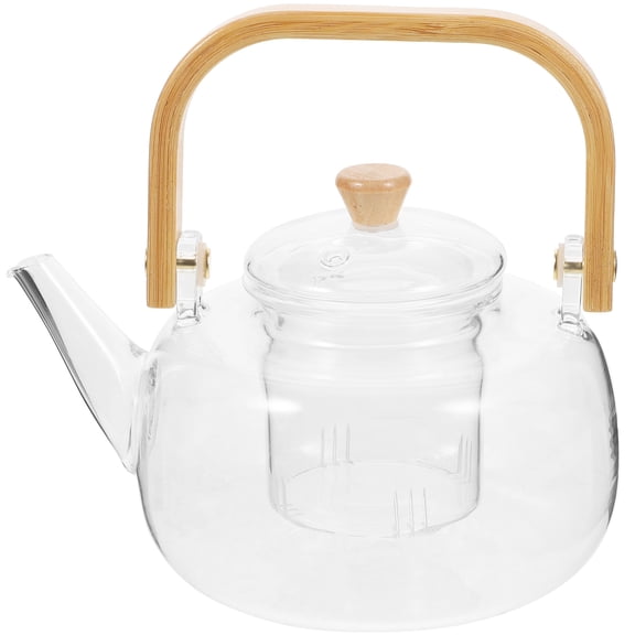 NIAIZEK Portable Transparent Glass Tea Pot with Infuser Easy to Clean for Daily Use