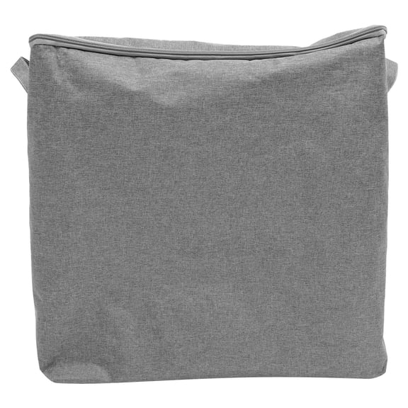 NIAIZEK Large Capacity Foldable Clothes Storage Bag Grey Cotton Cloth Organizer for Bedroom and Closet