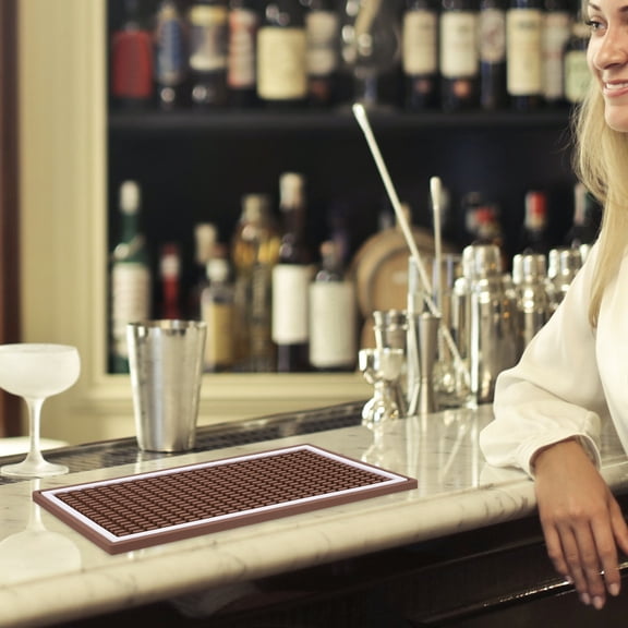 NIAIZEK Bar Dish Drying Mats Cocktail Mat PVC Non-Slip Bartending Accessories for Bars 1Set