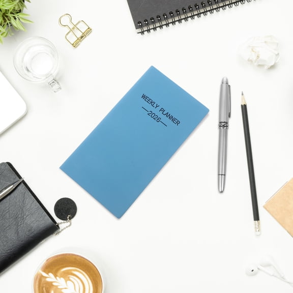 NIAIZEK Sky- Compact Weekly Planner Pocket Notepad with PU Cover for Office and Daily Use, 1 Pack