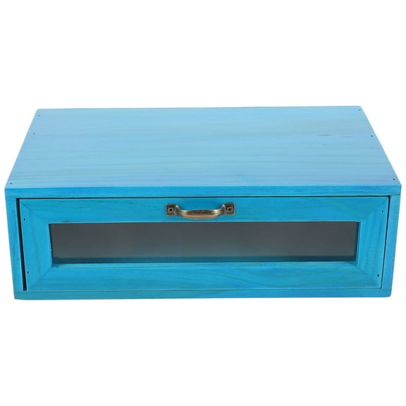 NIAIZEK Wood Monitor Stand with Pull Out Drawer for Home Desk Organization