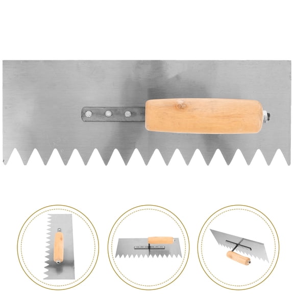 NIAIZEK Concrete Trowel with Wood Handle Carbon Steel for Masonry and Drywall Home Use