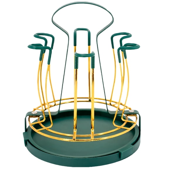 NIAIZEK Dark Green Cup Organizer with Carbon Steel Frame for Kitchen Countertop Storage and Organization