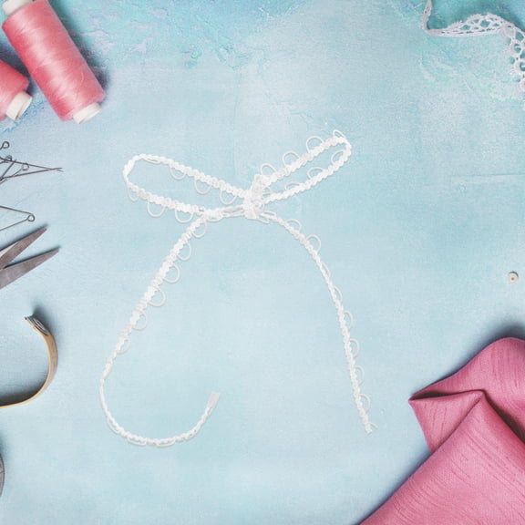 NIAIZEK Elastic Braid Trim White Polyester Costume Embellishments 1Pack