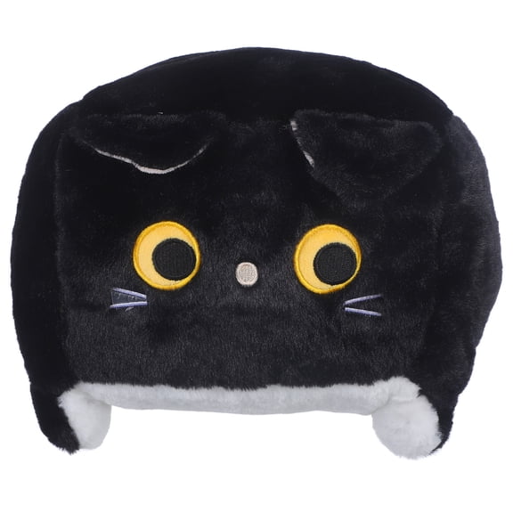 NIAIZEK Cute Black Cat Stuffed Animal Cube Plush Doll with Soft PP Cotton, Perfect Birthday and Home Decoration