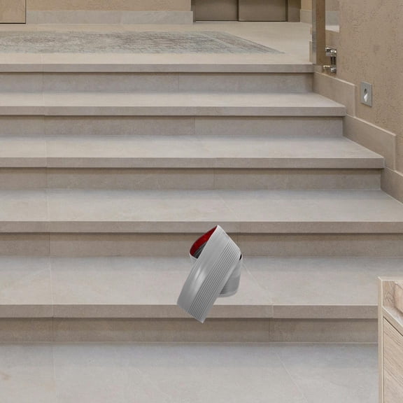 NIAIZEK Daily Use Staircase Edge Trim Strip Stair Nosing Grey PVC 1Set