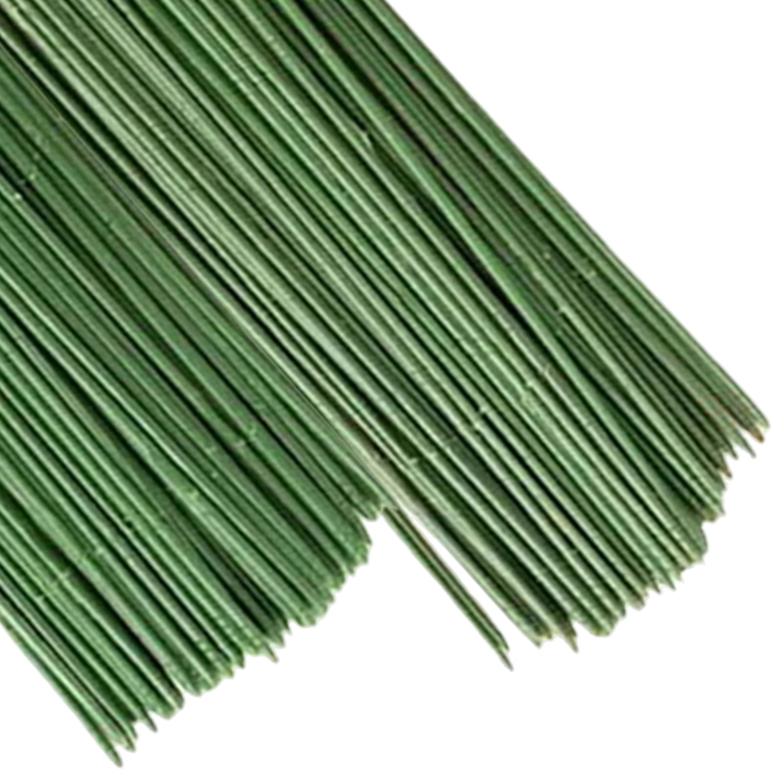 NIAIZEK Dark Green Plastic Flower Stems 100 Pieces Flexible Floral ...