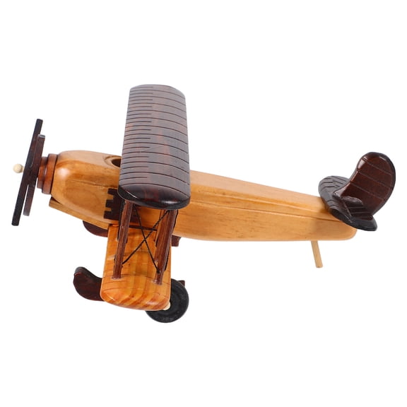 NIAIZEK Vintage Biplane Model Decorative Airplane for Living Room Coffee Table Decor 1 Set