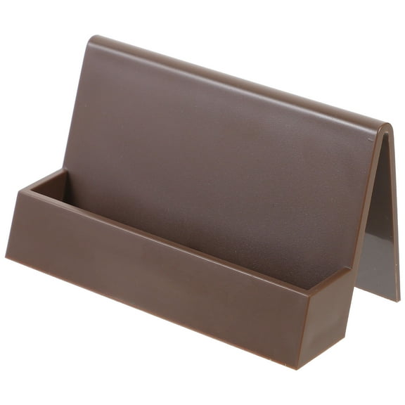 NIAIZEK Desk Business Card Holder Plastic Organizer Coffee Color for Office