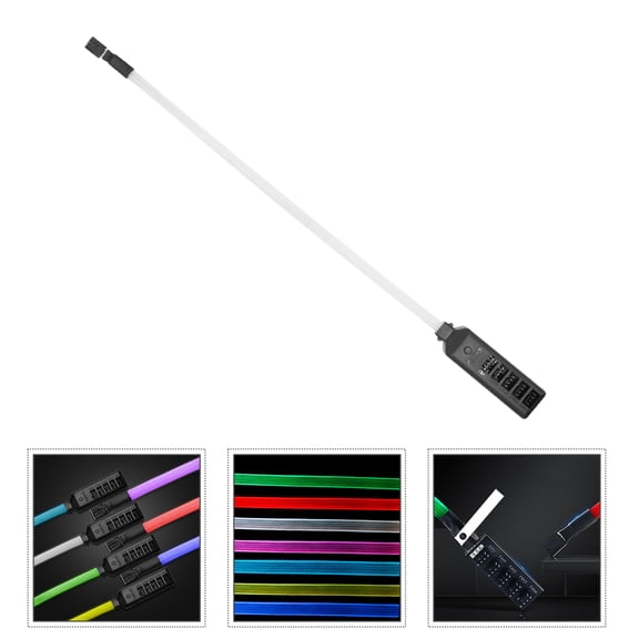 NIAIZEK Computer Fan Hub Splitter with Woven Cable and Magnetic Mount for Office Use