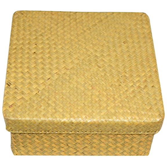 NIAIZEK Beige Woven Storage Basket with Smooth Finish, Decorative Organizer Box for Home, Office, and Living Spaces