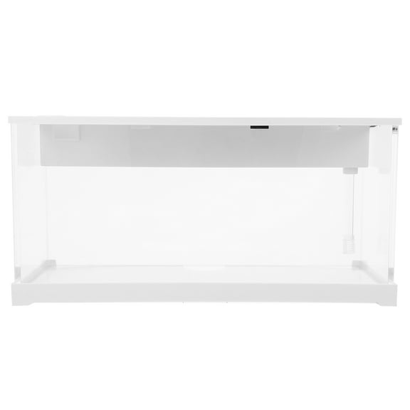 NIAIZEK Compact White Acrylic Aquarium with LED Lighting and Quiet Filtration System for Tank