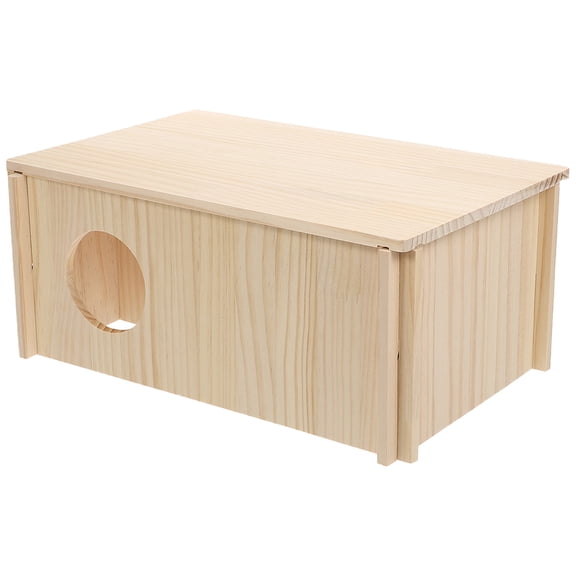 NIAIZEK hamster pet activity structure Hamster House Light Brown Wood Hamster Owners 1 Set