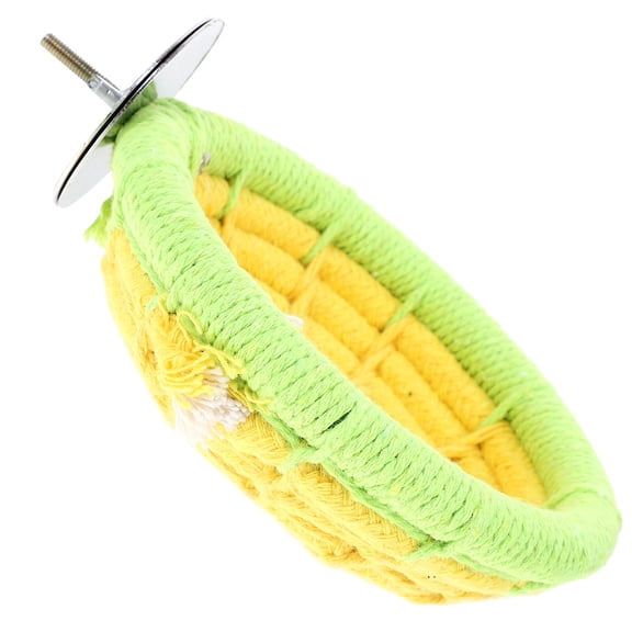 NIAIZEK Parrot Breeding Nest Yellow Weaved Bird House for Indoor Use 1Pack