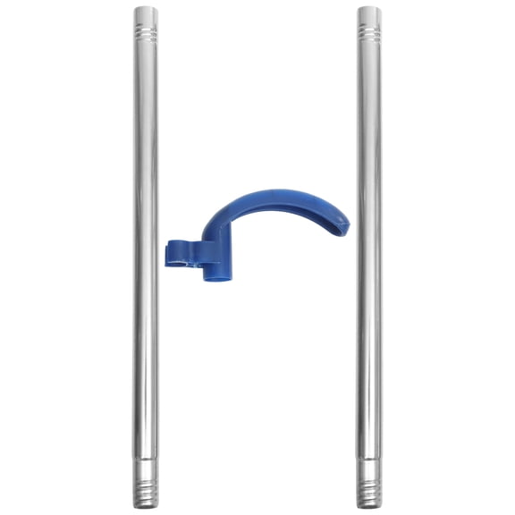 NIAIZEK Heavy Duty Dust Pan Handle Metal Stick for Sweeping with Convenient Storage Design