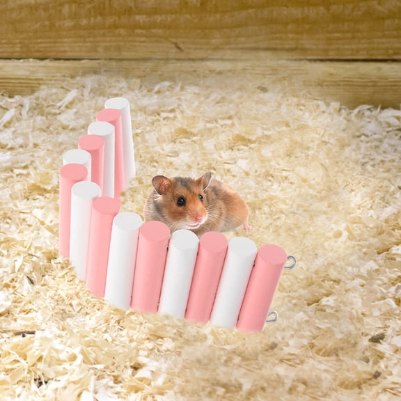 NIAIZEK Hamster Bridges and Platforms Suspension Wooden Ladder Bridge 1Set