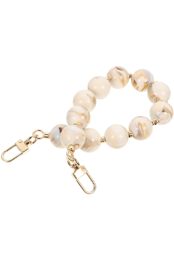 Fashionable Beaded Bag Chain Strap for Purse Replacement with Easy Installation in Beige