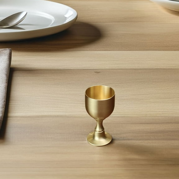 NIAIZEK Copper Alloy Goblets Set of 4 Golden Medieval Chalices Elegant Vintage Style Drinkware Decor