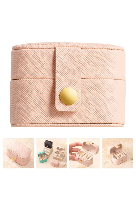 Elegant Pink Ring Case for Home Organizing and Dust Prevention