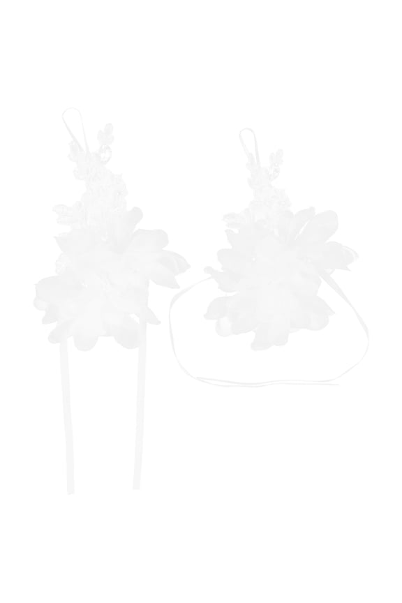 1Pair White Lace Gloves for Wedding Bridal Decorative Fingerless Short Gloves