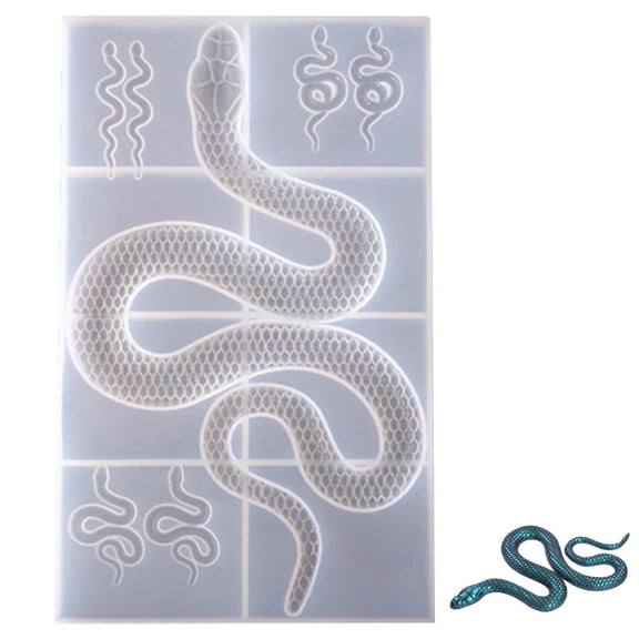 NIAIZEK Silicone DIY Mold for Snake Pendant Making Reusable Flexible Epoxy Silicone Material