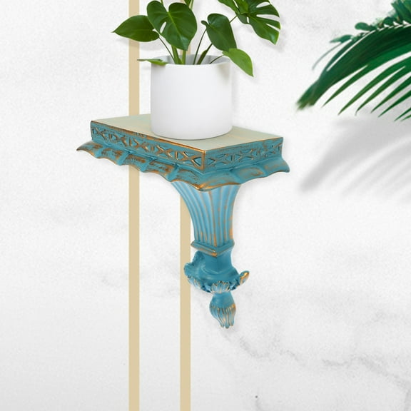 NIAIZEK European style floating wall shelf storage rack decorative hanging shelf for living room bedroom wall decor(7.09X5.83X3.54in)